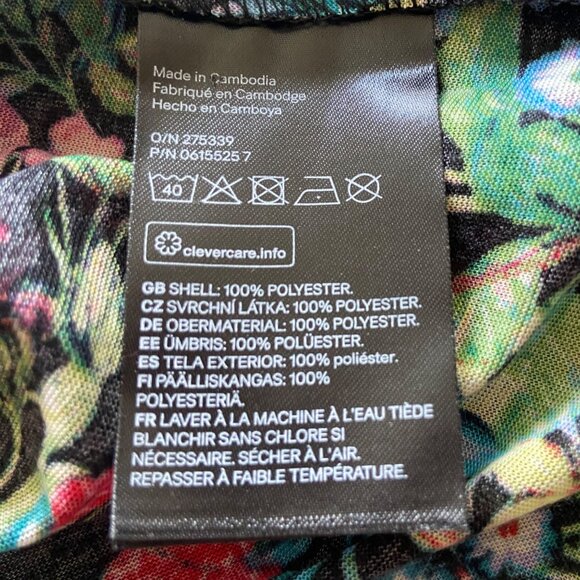 H & M Women's Floral Thin Shift Dress Swim Cover Up Size XL New with Tags - Picture 6 of 7